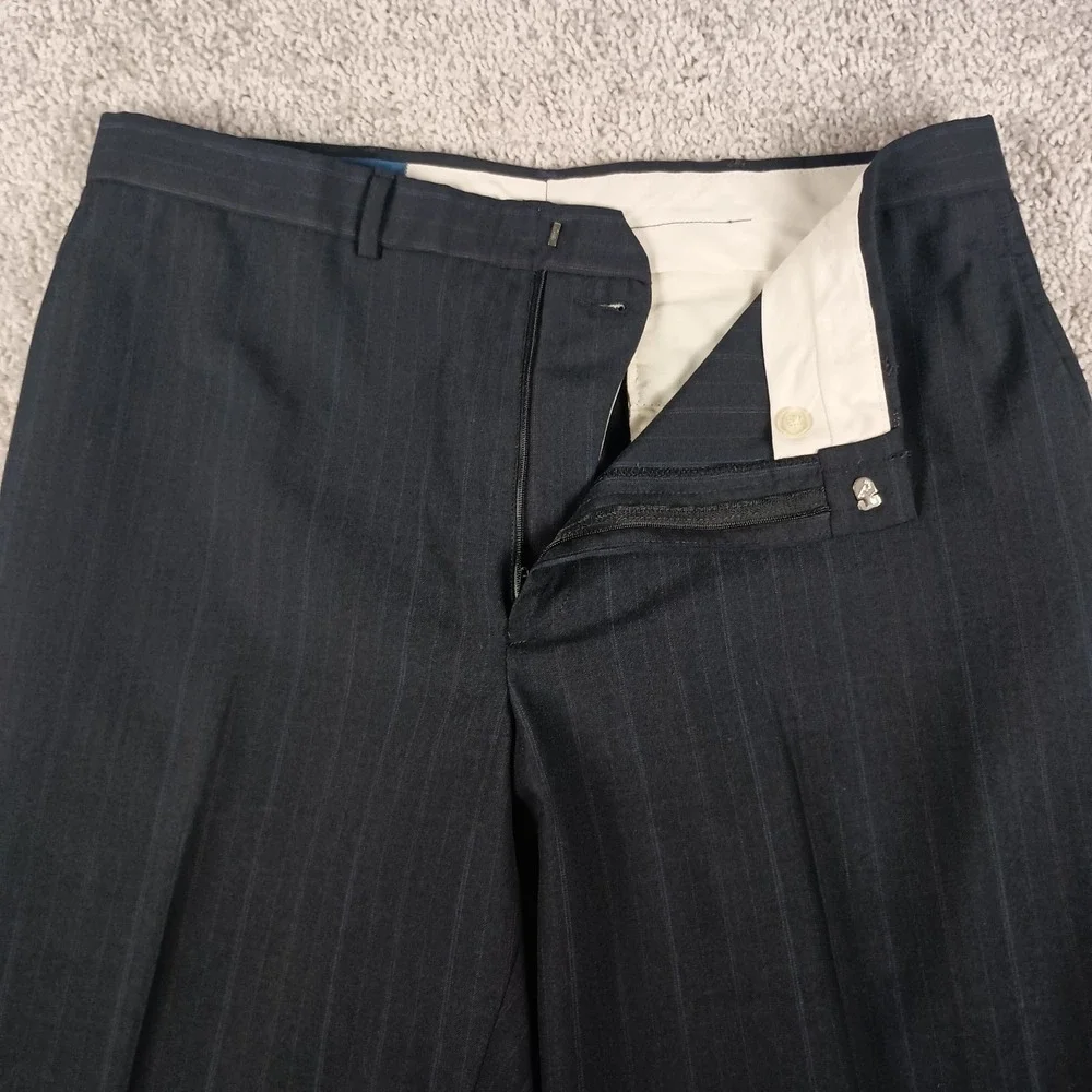 Vintage Towncraft 48L 42W Rainbow Pinstripe Durable Wool Blend Mens 2 Piece Suit